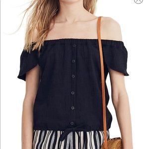 Madewell texture & thread off-the-shoulder top